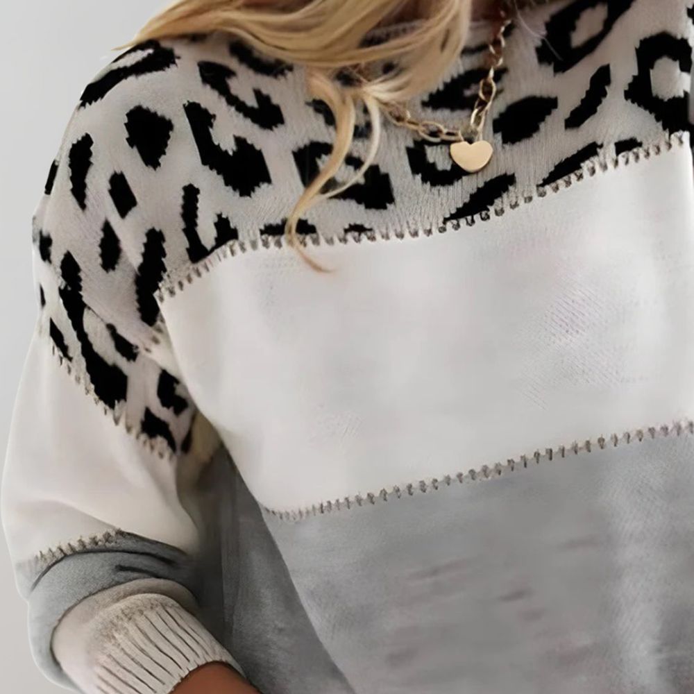 Lilly - Warm Leopard Print Jumper for Women