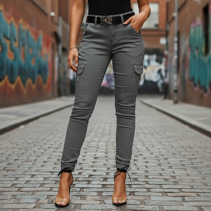 Cargo Jeans with Elastic Waistband - Regina