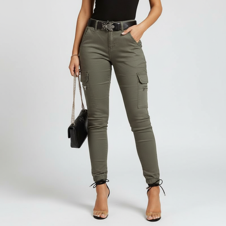Cargo Jeans with Elastic Waistband - Regina