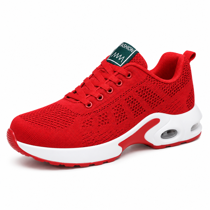 Lightweight orthopaedic women's trainers with breathable mesh and cushioned sole