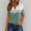Soft Striped V Neck T Shirt