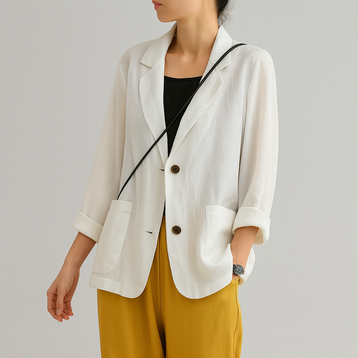 Relaxed Fit Natural Fibers Blazer