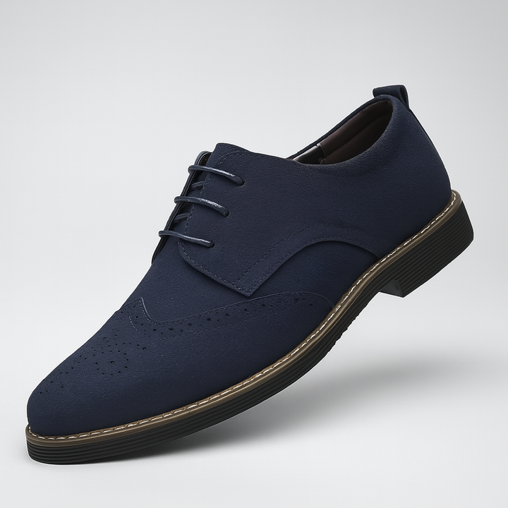 Suede Brogue Detail Oxford Shoes
