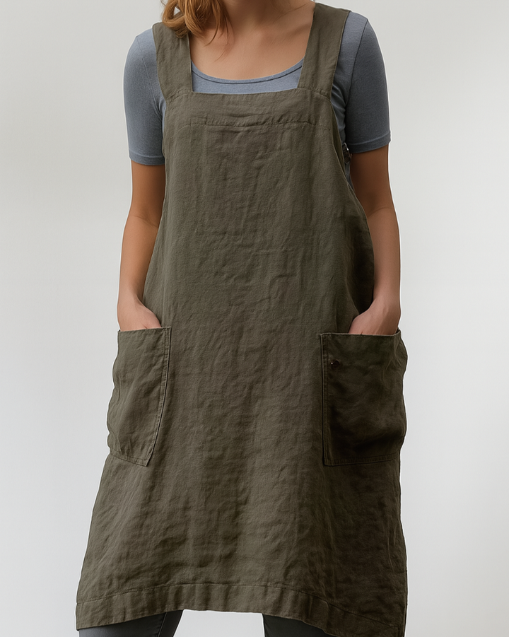 Women’s Apron Style Dress with Pockets