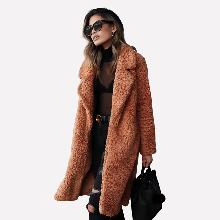 Women’s Long Teddy Coat