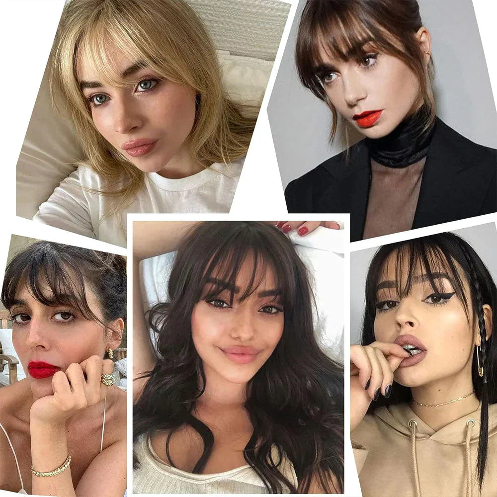 Clip-In Fringe Hairpiece, 100% Remy Human Hair, Heat-Stylable, 9 Colours