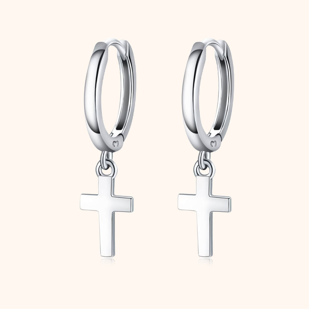 Earrings with Cross Pendant - Aurelia