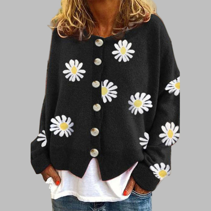 Floral Knit Sweater for Women