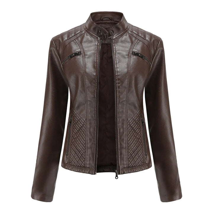 Stylish Faux Leather Women's Jacket