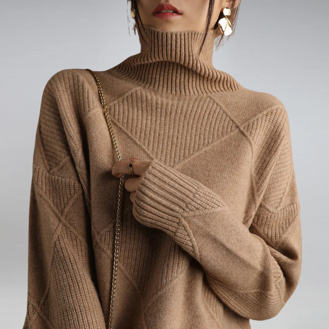 Classic Wool-like Turtleneck Sweater Warmth with Sophisticated Style