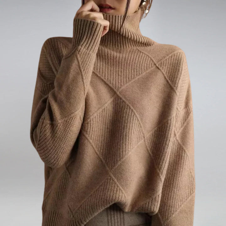 Classic Wool-like Turtleneck Sweater Warmth with Sophisticated Style