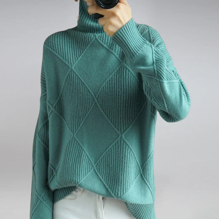 Classic Wool-like Turtleneck Sweater Warmth with Sophisticated Style