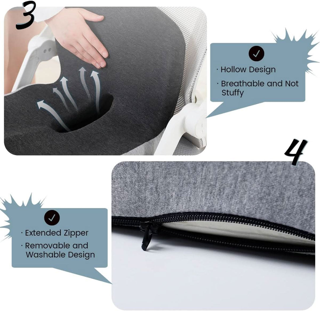 ERGOREST – Ergonomic Lumbar Cushion for Office and Car Seats