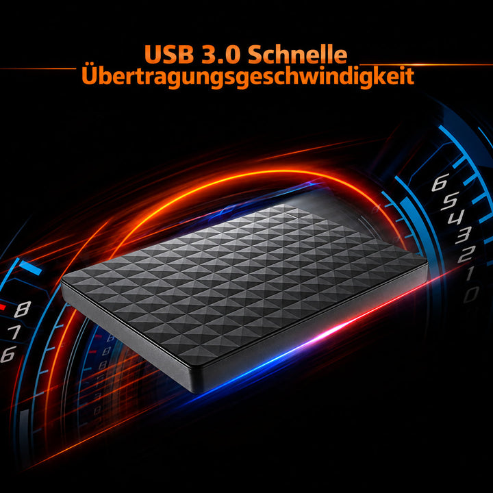 Portable External Hard Drive 10 TB USB 3.0 for File Storage