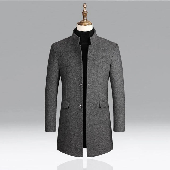 Men’s Elegant Wool-like Classic Coat Timeless Formal Layer