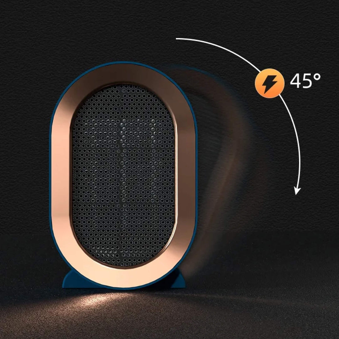 Ceramic fan heater with two settings, quiet below 36 dB