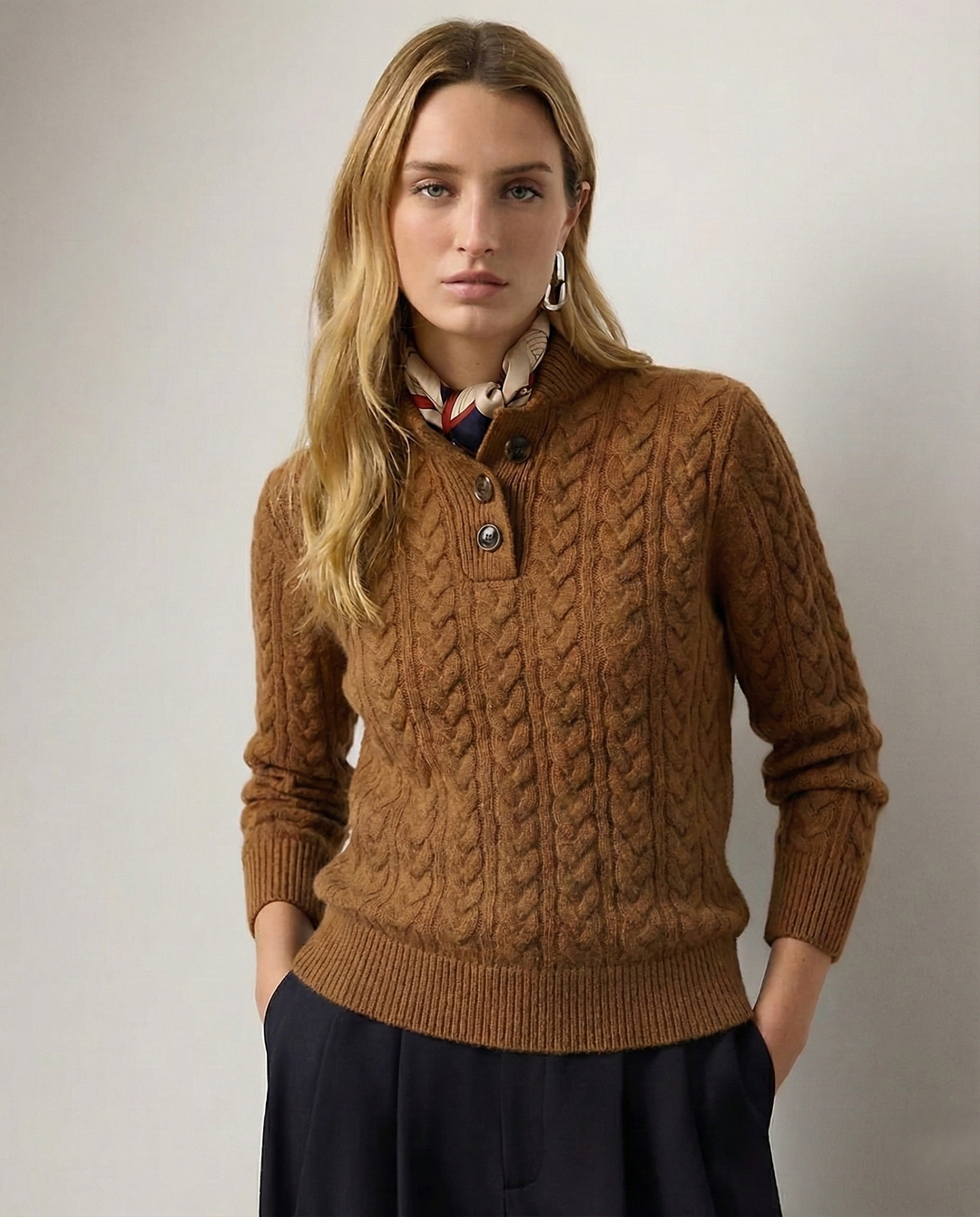 Arden Cashmere Cardigan with Buttons