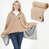 USB-heated shawl in soft cotton blend