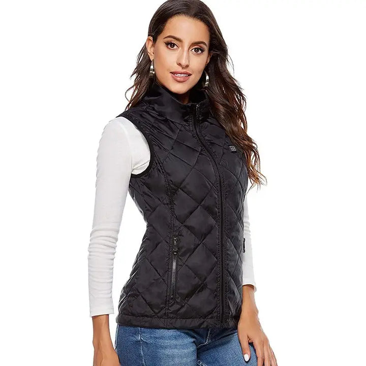 Women's heated gilet with USB and 3 heat settings