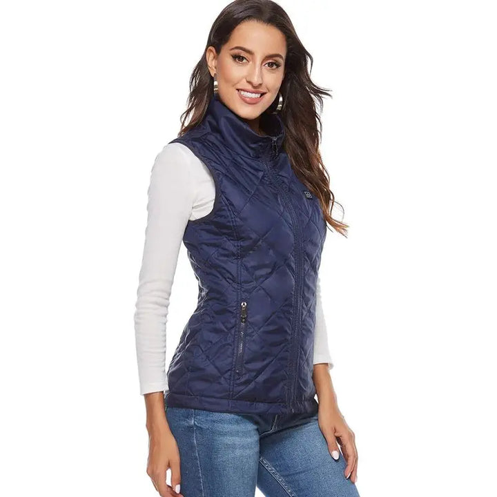 Women's heated gilet with USB and 3 heat settings