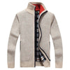 Lined Zip-Up Knitted Cardigan for Men - Victor