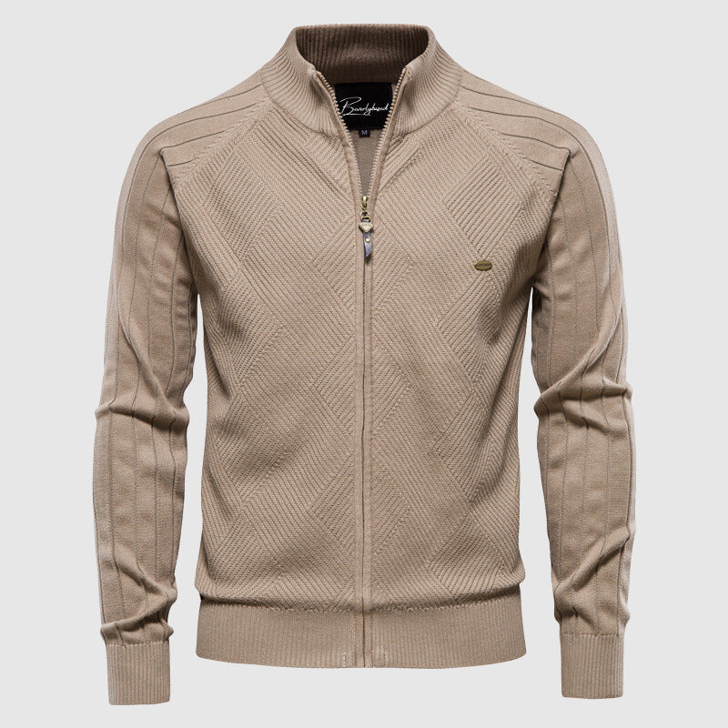 Men's Turtleneck Zipper Cardigan