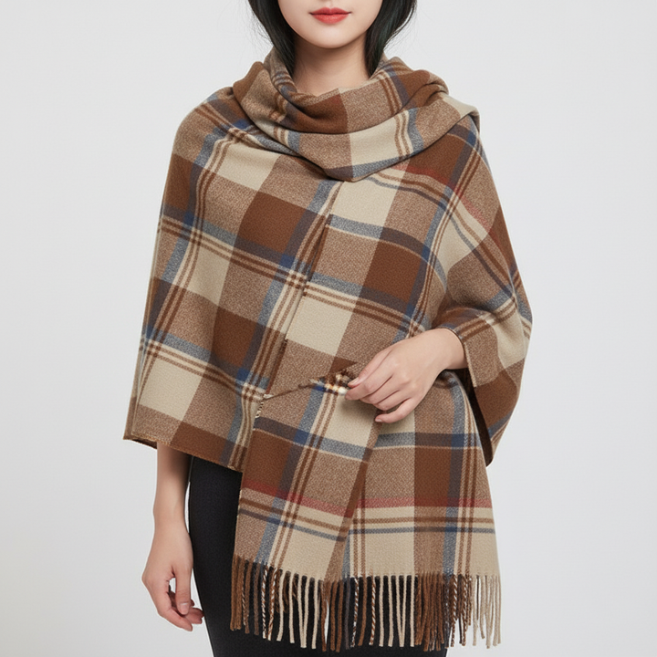 Cashmere Scarf with Diamond Pattern - CashmereDream