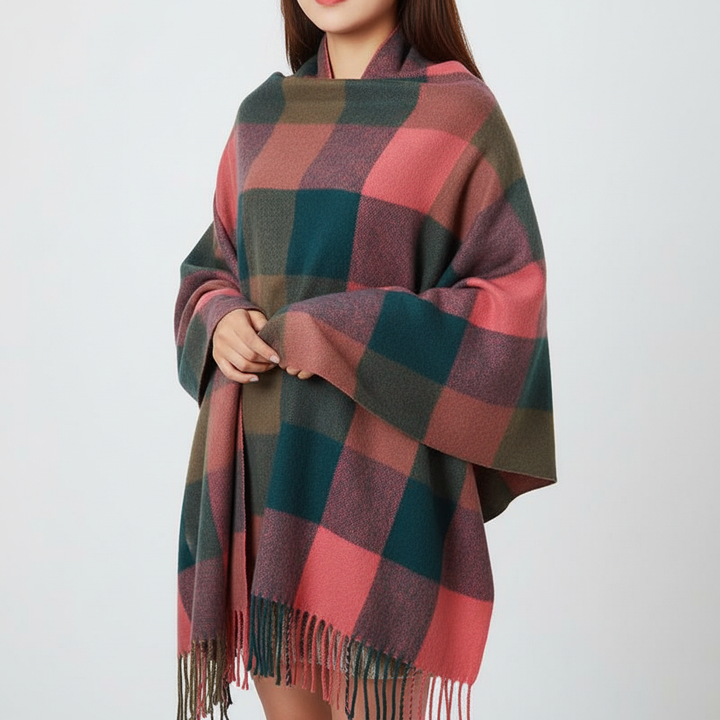 Cashmere Scarf with Diamond Pattern - CashmereDream