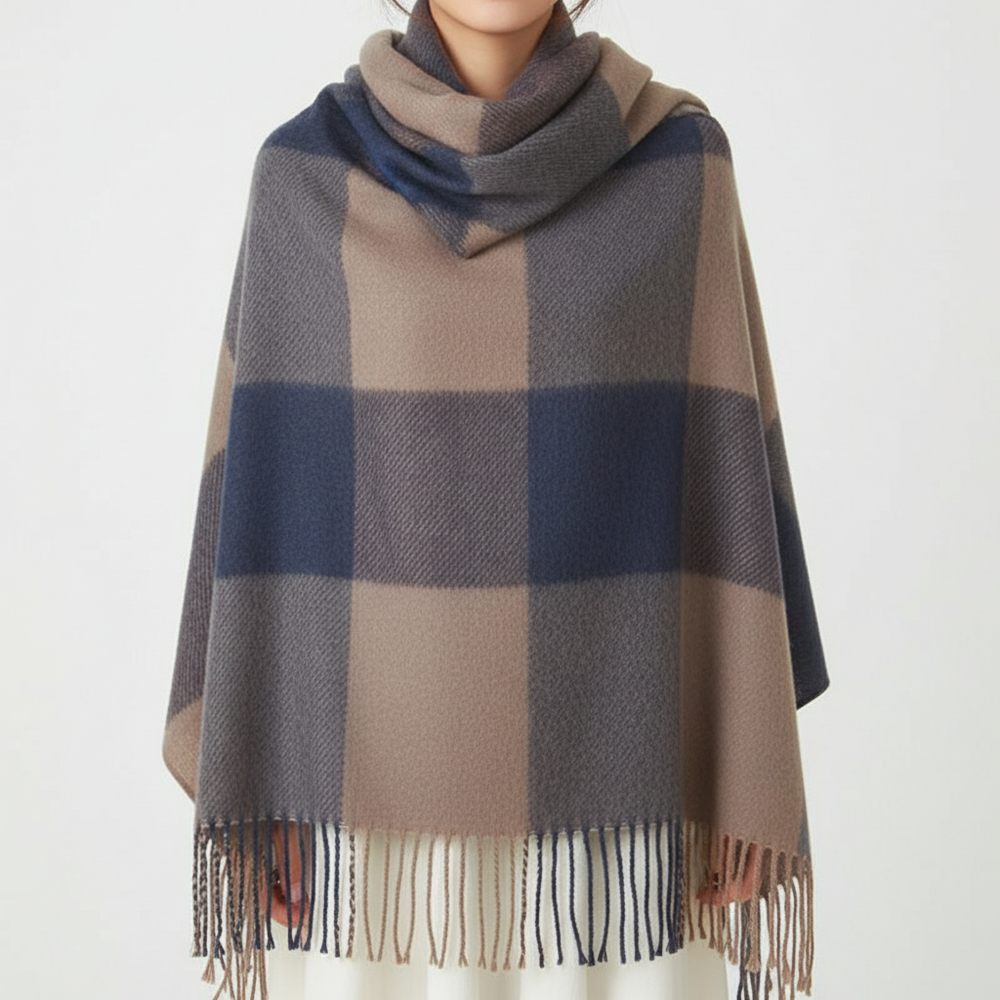 Cashmere Scarf with Diamond Pattern - CashmereDream
