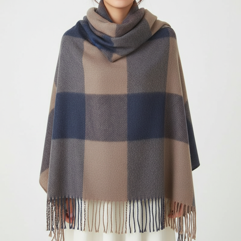 Cashmere Scarf with Diamond Pattern - CashmereDream