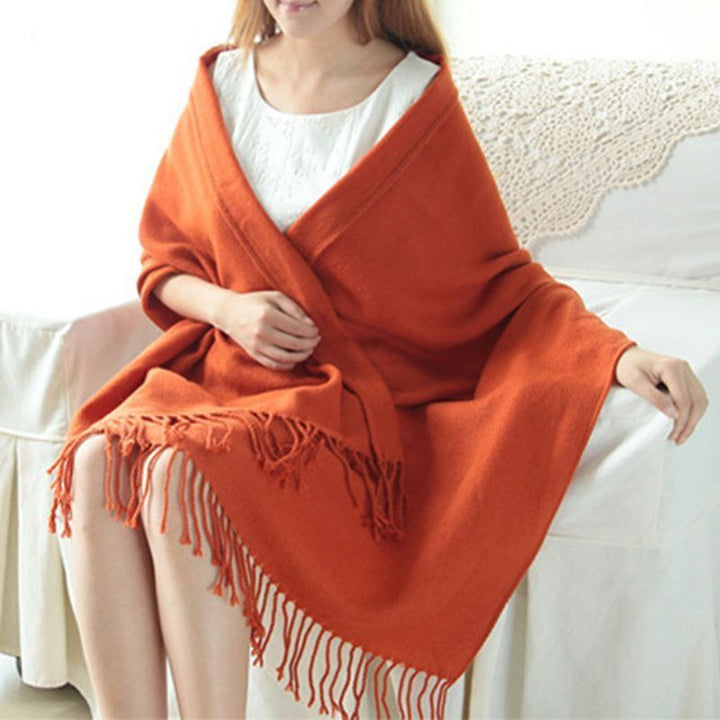Cashmere Scarf with Diamond Pattern - CashmereDream