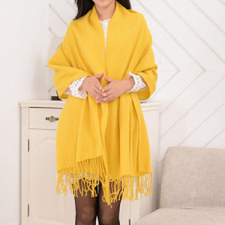 Cashmere Scarf with Diamond Pattern - CashmereDream