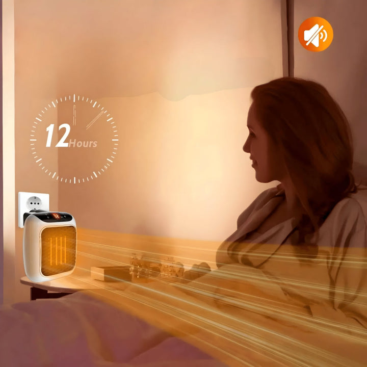 Ceramic wall heater with 16–32 °C thermostat