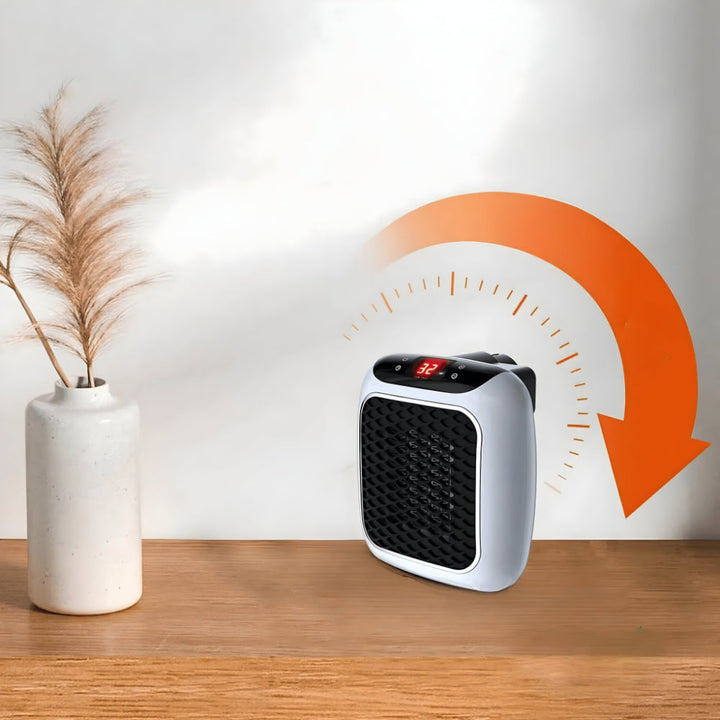 Ceramic wall heater with 16–32 °C thermostat