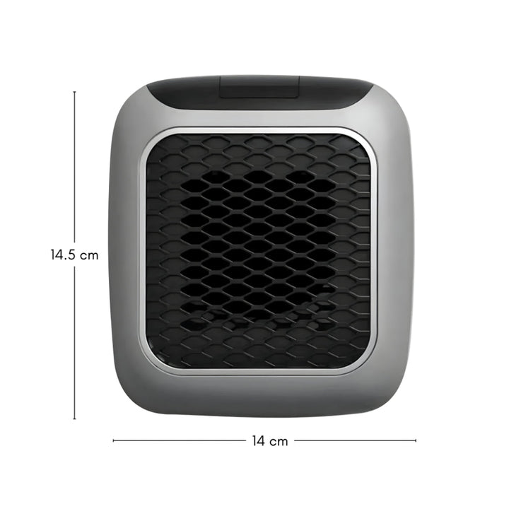Ceramic wall heater with 16–32 °C thermostat