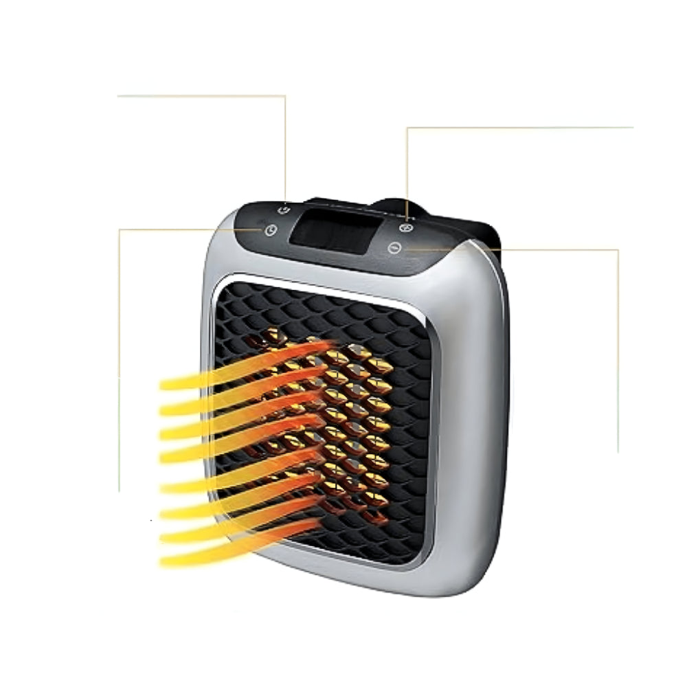 Ceramic wall heater with 16–32 °C thermostat