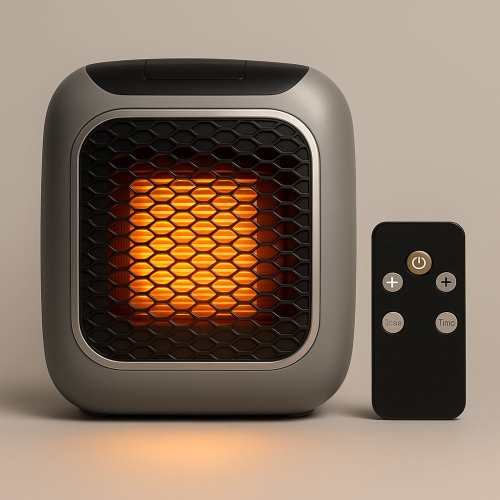 Ceramic wall heater with 16–32 °C thermostat