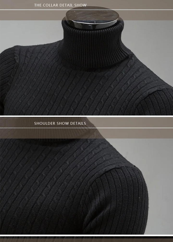 Slim Polo-Neck Jumper | Stylish Knitted Jumper