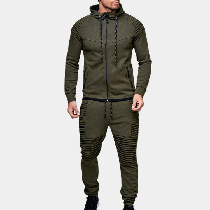 Men's Tracksuit with Soft Cotton Blend and Functional Details