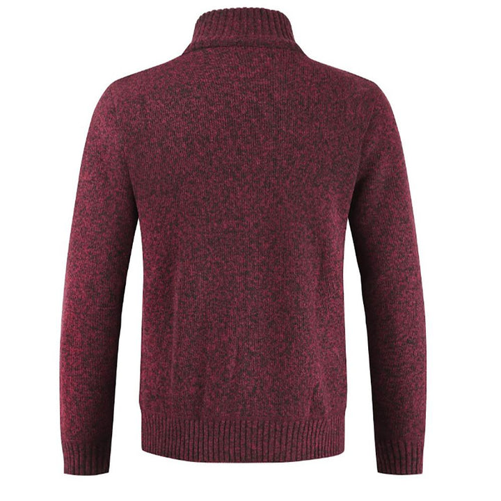Lined Zip-Up Knitted Cardigan for Men - Victor
