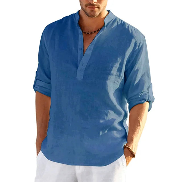 Sander Men's Summer Linen Shirt – Lightweight Sophistication for Warm-Weather Days