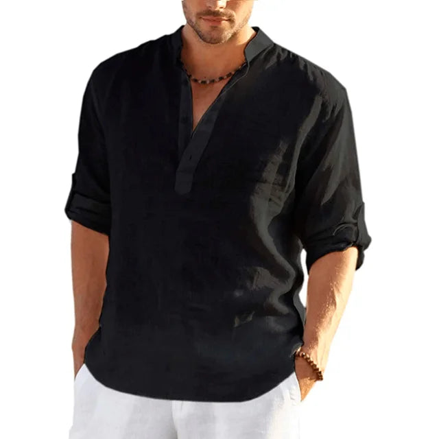 Sander Men's Summer Linen Shirt – Lightweight Sophistication for Warm-Weather Days