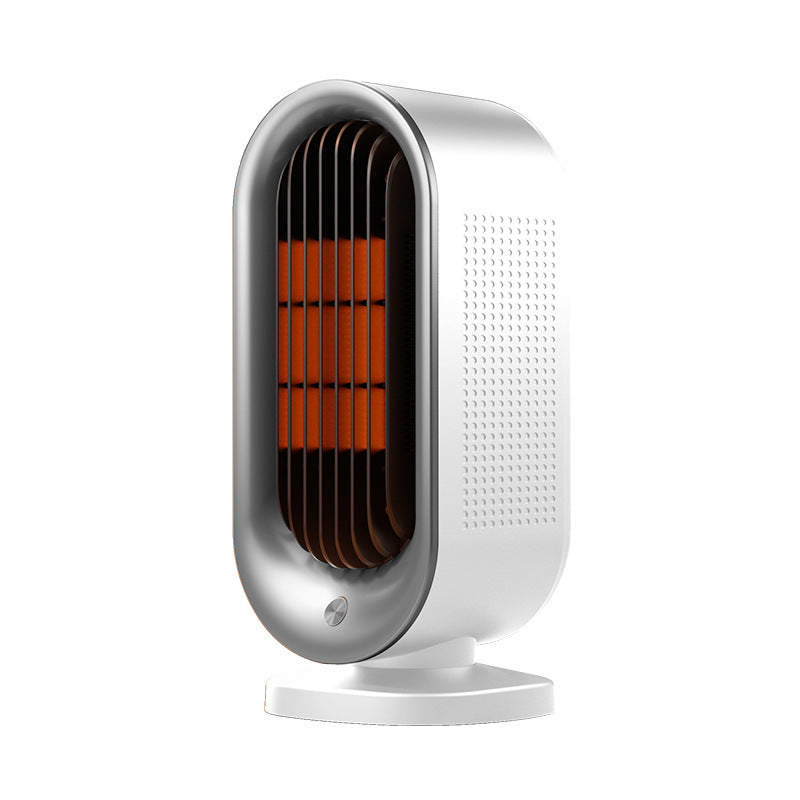 Compact heater with tip-over protection and multiple settings