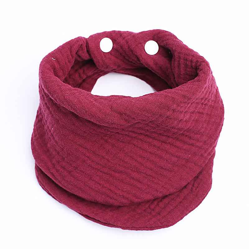 Soft cotton neck warmer with press studs for a good fit