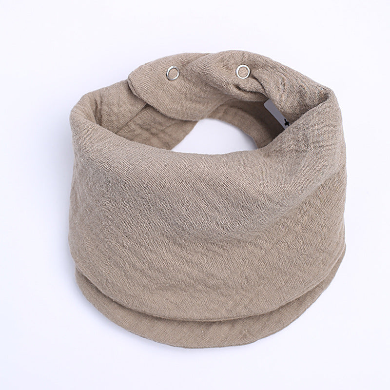 Soft cotton neck warmer with press studs for a good fit