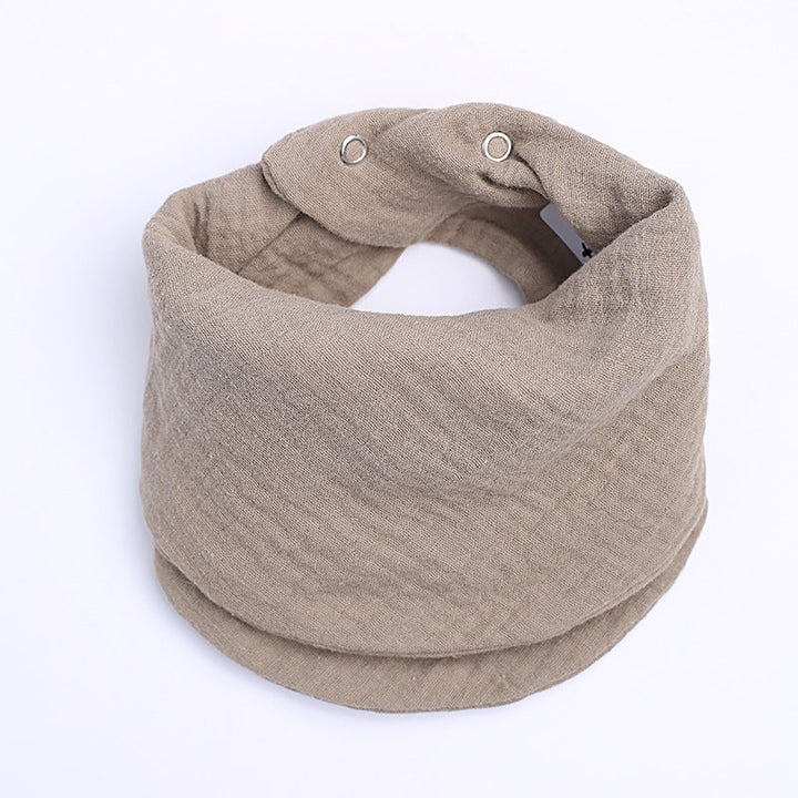 Soft cotton neck warmer with press studs for a good fit