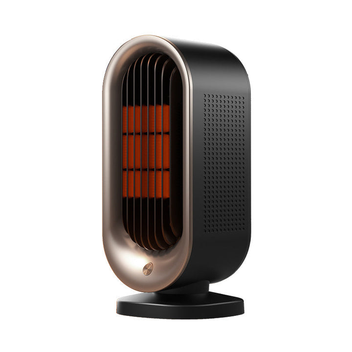 Compact heater with tip-over protection and multiple settings