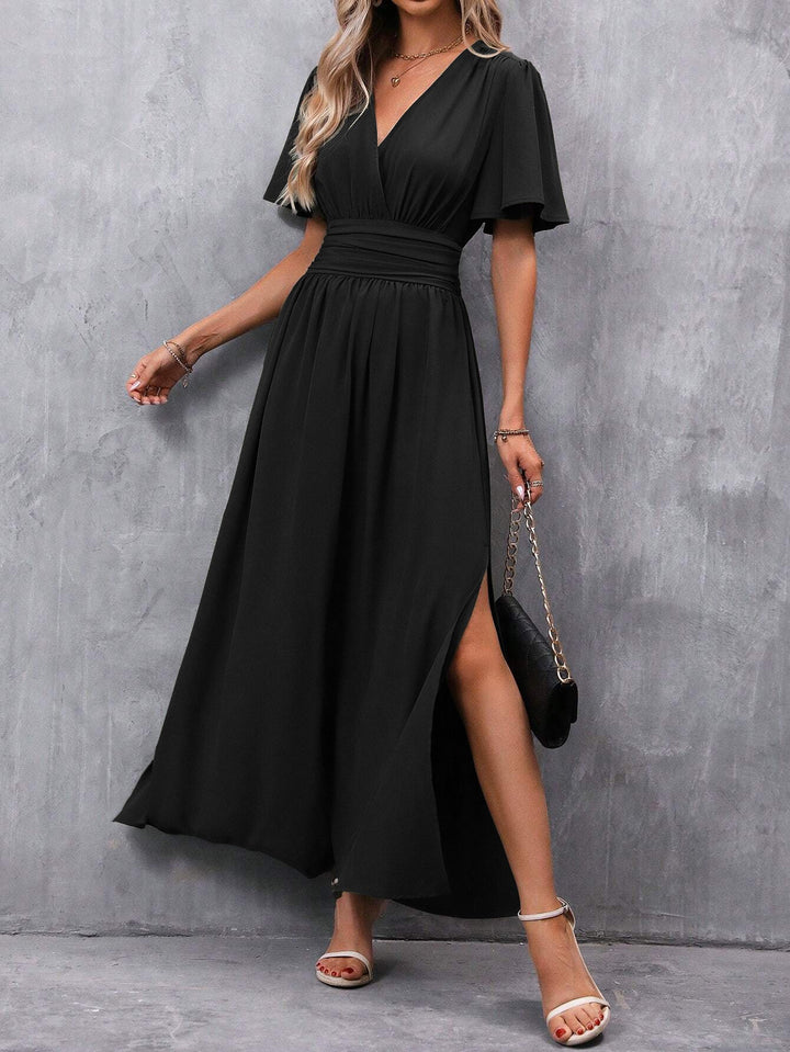 Women’s Elegant V-Neck Maxi Dress