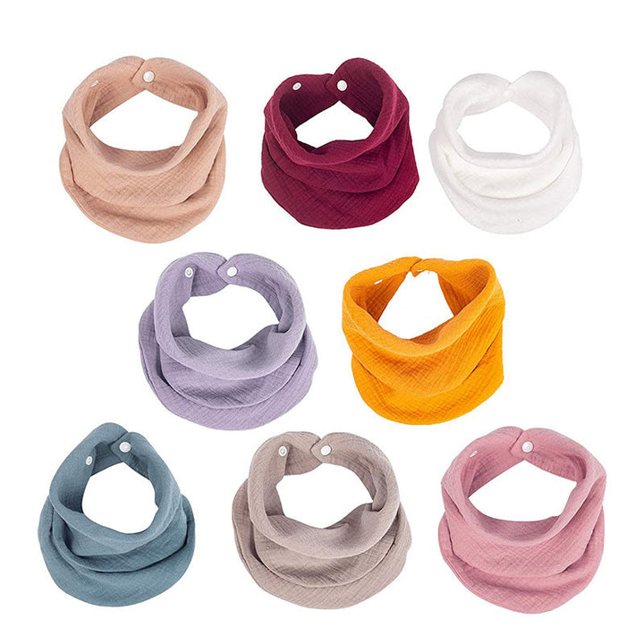 Soft cotton neck warmer with press studs for a good fit