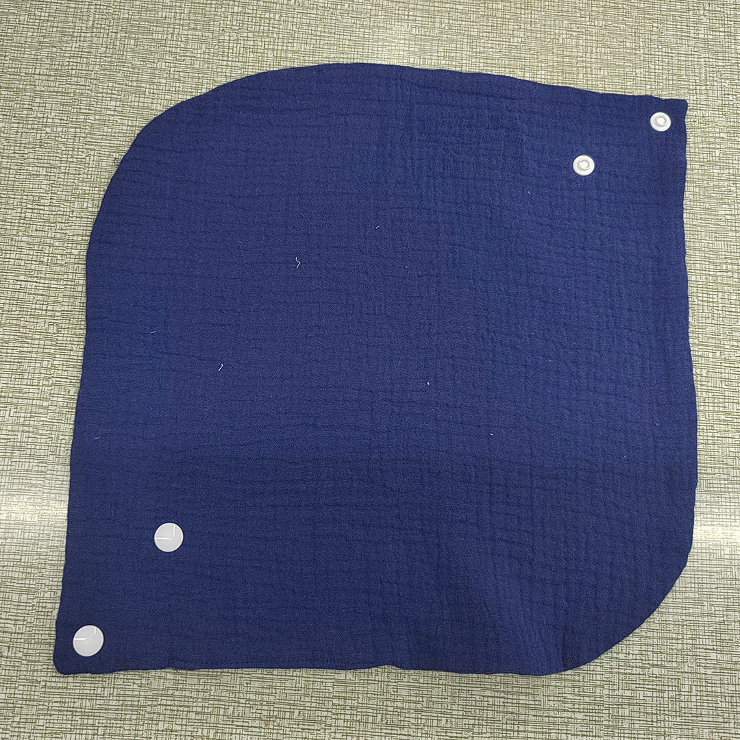 Soft cotton neck warmer with press studs for a good fit
